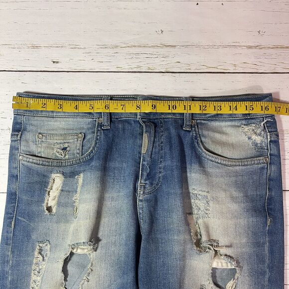 Represent Jeans Womens Size 10 Blue Destroyed Medium Wash Denim 30x32 - Picture 5 of 10